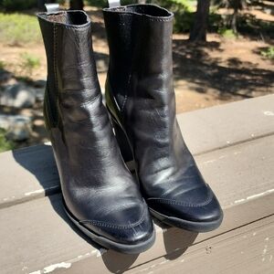 Hogan Black Ankle Boots Sleek Leather Chelsea